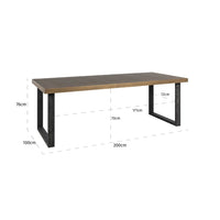 Richmond Interiors Bloomville 200cm Dining Table