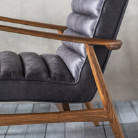 Gallery Interiors Datsun Occasional Chair in Antique Ebony