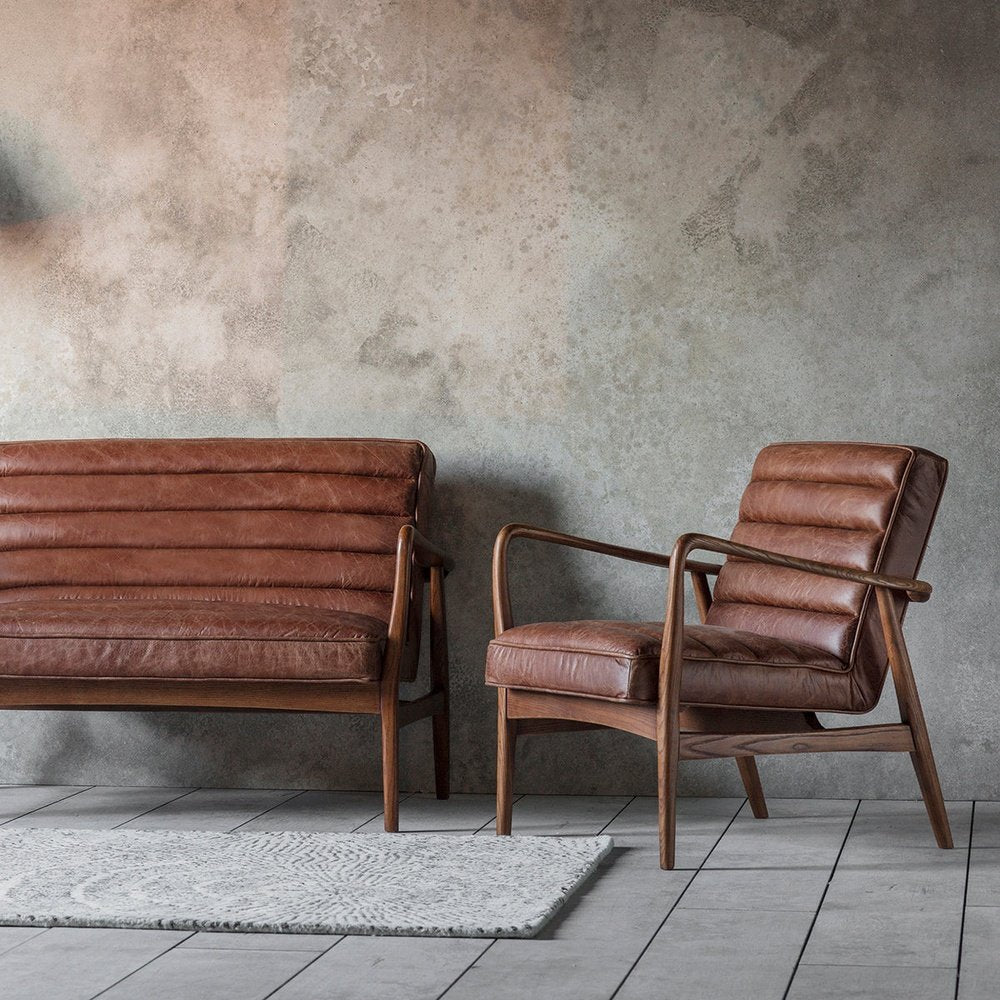 Gallery Interiors Datsun Occasional Chair in Vintage Brown