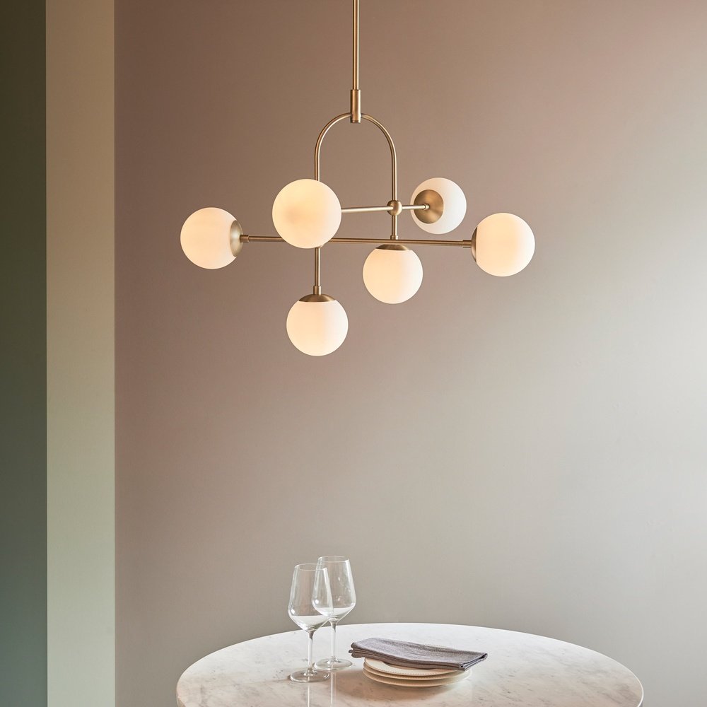 Olivia's Bella 6 Pendant light in Gold