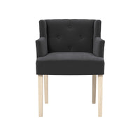 O&Co Ari Winged Dining Armchair in Anthracite