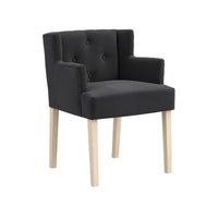 O&Co Ari Winged Dining Armchair in Anthracite