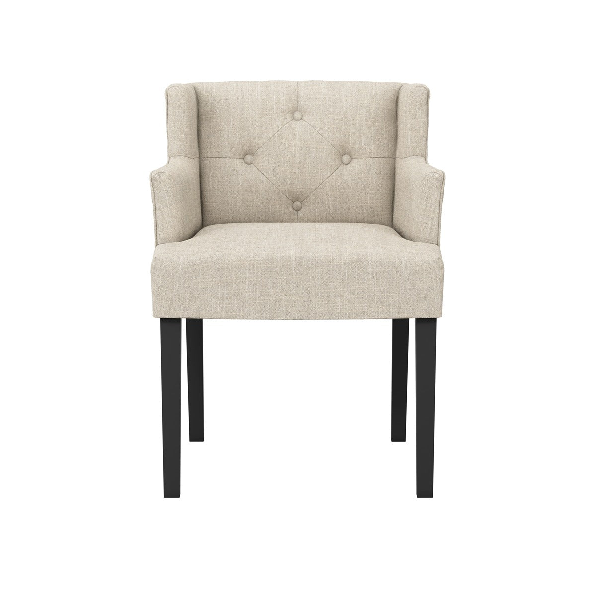 O&Co Ari Winged Dining Armchair in Stone