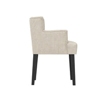 O&Co Ari Winged Dining Armchair in Stone