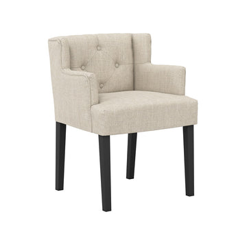 O&Co Ari Winged Dining Armchair in Stone