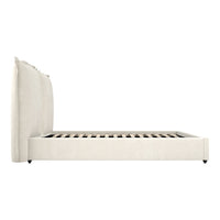 O&Co Shiloh King Size Bed in Ivory Linen Blend