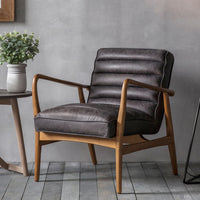 Gallery Interiors Datsun Occasional Chair in Antique Ebony