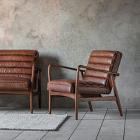 Gallery Interiors Datsun Occasional Chair in Vintage Brown