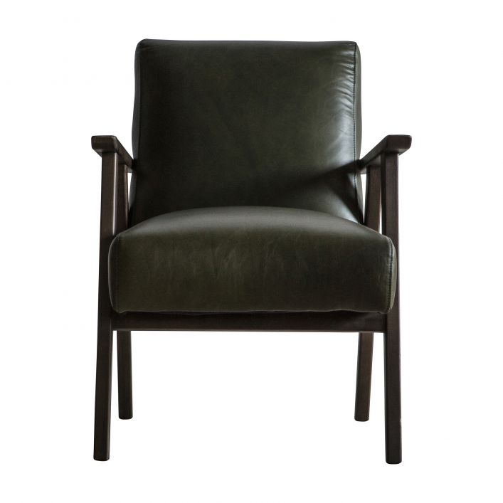 Gallery Interiors Neyland Occasional Chair in Heritage Green