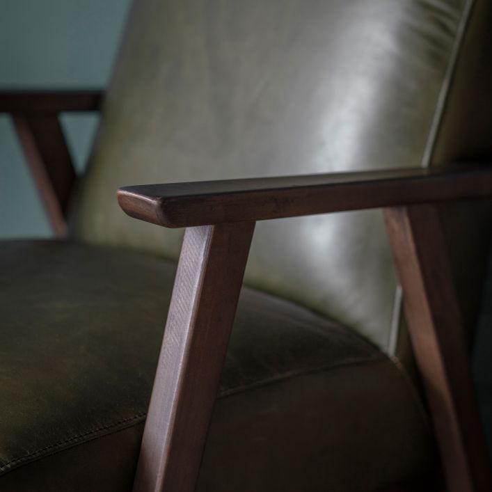 Gallery Interiors Neyland Occasional Chair in Heritage Green