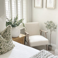 Gallery Interiors Neyland Occasional Chair in Natural Linen